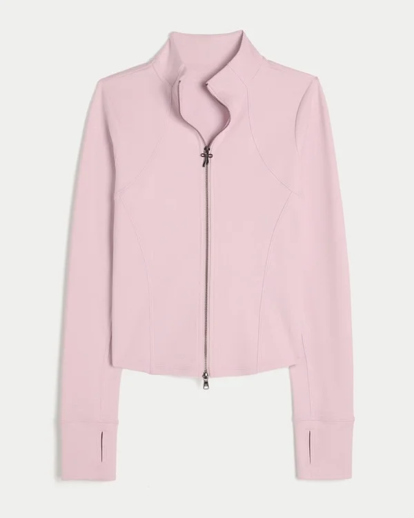 Gilly Hicks Active Recharge Bow Double Zip Jacket Gilly Hicks Active Recharge Bow Double Zip Jacket