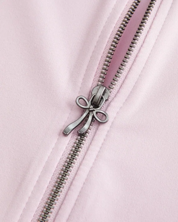 Gilly Hicks Active Recharge Bow Double Zip Jacket Gilly Hicks Active Recharge Bow Double Zip Jacket