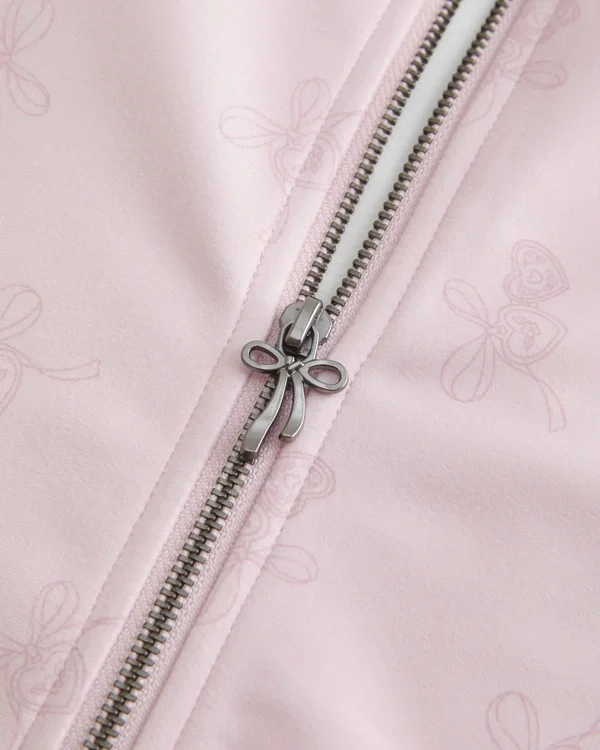 Gilly Hicks Active Recharge Bow Double Zip Jacket Gilly Hicks Active Recharge Bow Double Zip Jacket
