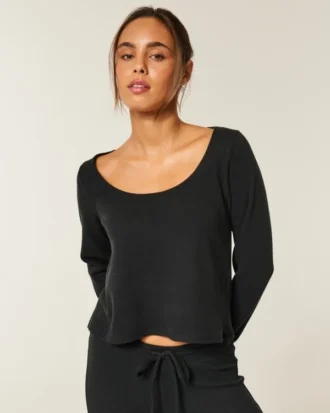 Gilly Hicks Always Cozy Waffle Long-Sleeve Scoop Top Gilly Hicks Always Cozy Waffle Long-Sleeve Scoop Top