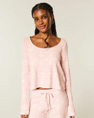 Gilly Hicks Always Cozy Waffle Long-Sleeve Scoop Top Gilly Hicks Always Cozy Waffle Long-Sleeve Scoop Top