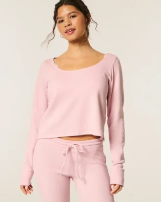 Gilly Hicks Always Cozy Waffle Long-Sleeve Scoop Top Gilly Hicks Always Cozy Waffle Long-Sleeve Scoop Top