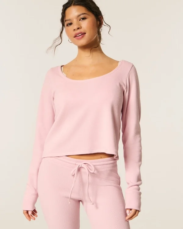 Gilly Hicks Always Cozy Waffle Long-Sleeve Scoop Top Gilly Hicks Always Cozy Waffle Long-Sleeve Scoop Top