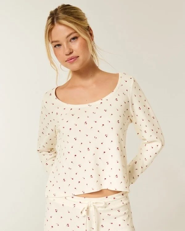 Gilly Hicks Always Cozy Waffle Long-Sleeve Scoop Top Gilly Hicks Always Cozy Waffle Long-Sleeve Scoop Top