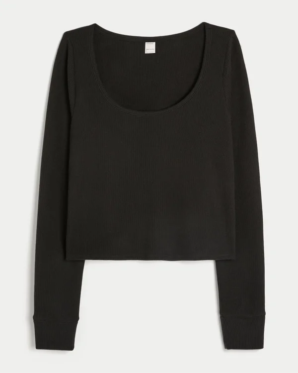 Gilly Hicks Always Cozy Waffle Long-Sleeve Scoop Top Gilly Hicks Always Cozy Waffle Long-Sleeve Scoop Top
