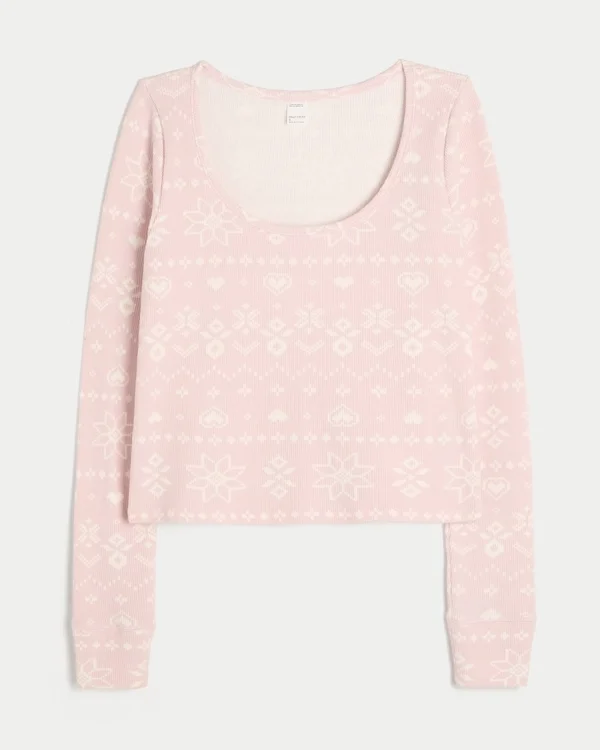Gilly Hicks Always Cozy Waffle Long-Sleeve Scoop Top Gilly Hicks Always Cozy Waffle Long-Sleeve Scoop Top