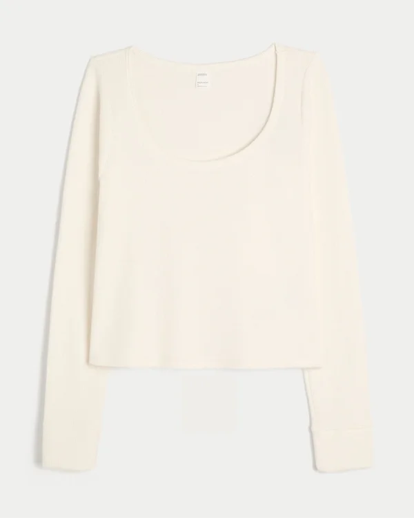 Gilly Hicks Always Cozy Waffle Long-Sleeve Scoop Top Gilly Hicks Always Cozy Waffle Long-Sleeve Scoop Top