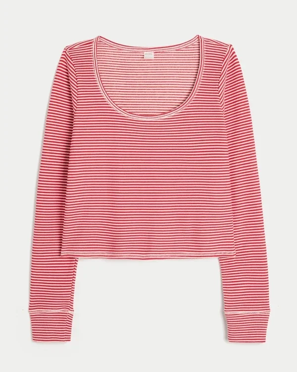 Gilly Hicks Always Cozy Waffle Long-Sleeve Scoop Top Gilly Hicks Always Cozy Waffle Long-Sleeve Scoop Top