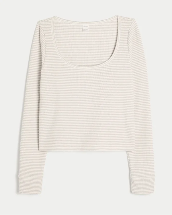 Gilly Hicks Always Cozy Waffle Long-Sleeve Scoop Top Gilly Hicks Always Cozy Waffle Long-Sleeve Scoop Top