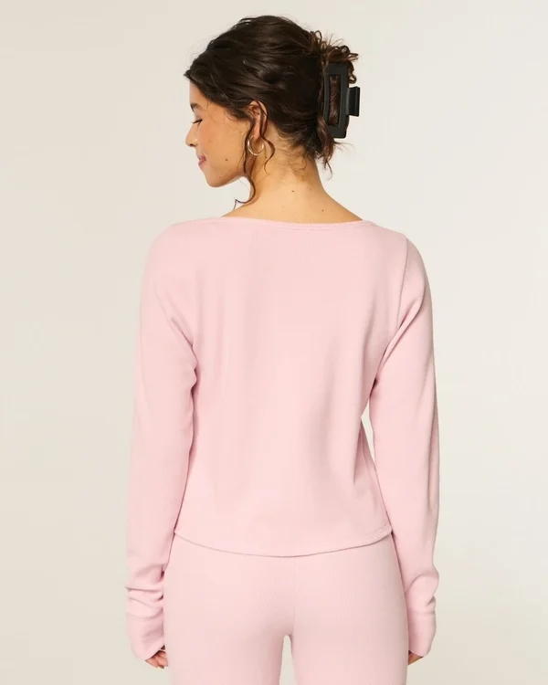 Gilly Hicks Always Cozy Waffle Long-Sleeve Scoop Top Gilly Hicks Always Cozy Waffle Long-Sleeve Scoop Top