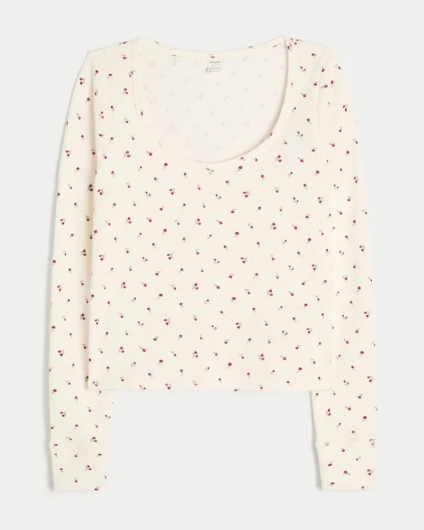 Gilly Hicks Always Cozy Waffle Long-Sleeve Scoop Top Gilly Hicks Always Cozy Waffle Long-Sleeve Scoop Top