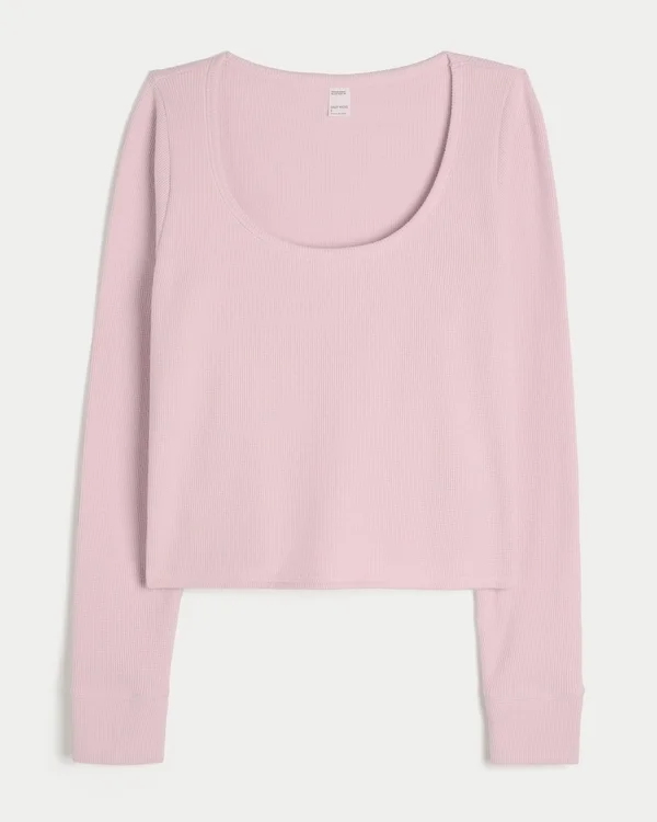 Gilly Hicks Always Cozy Waffle Long-Sleeve Scoop Top Gilly Hicks Always Cozy Waffle Long-Sleeve Scoop Top