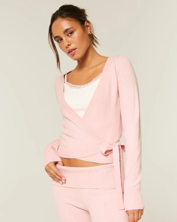 Gilly Hicks Sweter z dzianiny, wielofunkcyjny top kopertowy Gilly Hicks Sweter z dzianiny, wielofunkcyjny top kopertowy