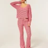 Gilly Hicks Wygodne spodnie bootcut z materiału typu wafel