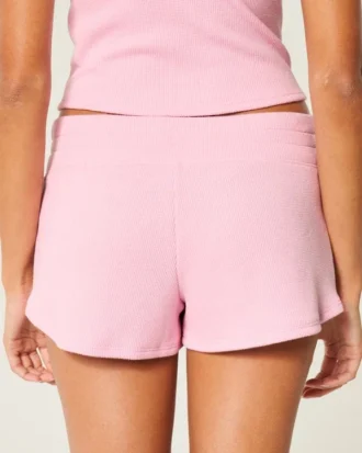 Gilly Hicks Wygodne szorty mini z tkaniny waflowej