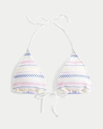 Gorsetowy stanik bikini z marszczonym dekoltem