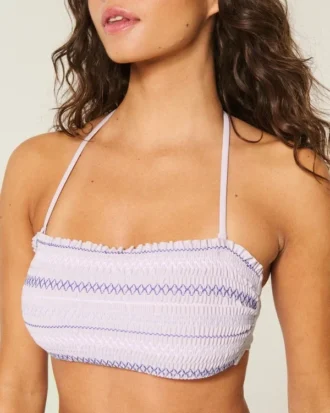 Groszkowa górna część bikini typu bandeau