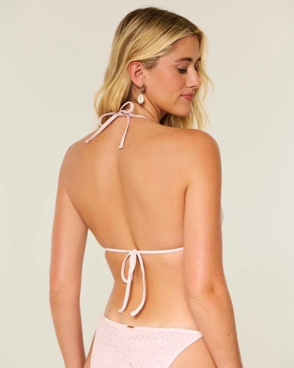 Groszkowy stanik bikini w stylu szydełkowym Groszkowy stanik bikini w stylu szydełkowym