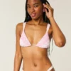 Guzikowy top bikini z trójkątnymi ramiączkami Guzikowy top bikini z trójkątnymi ramiączkami