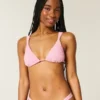 Guzikowy top bikini z trójkątnymi ramiączkami Guzikowy top bikini z trójkątnymi ramiączkami