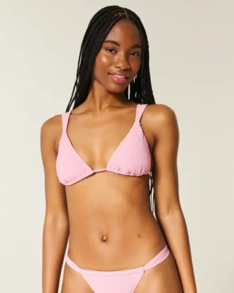 Guzikowy top bikini z trójkątnymi ramiączkami Guzikowy top bikini z trójkątnymi ramiączkami