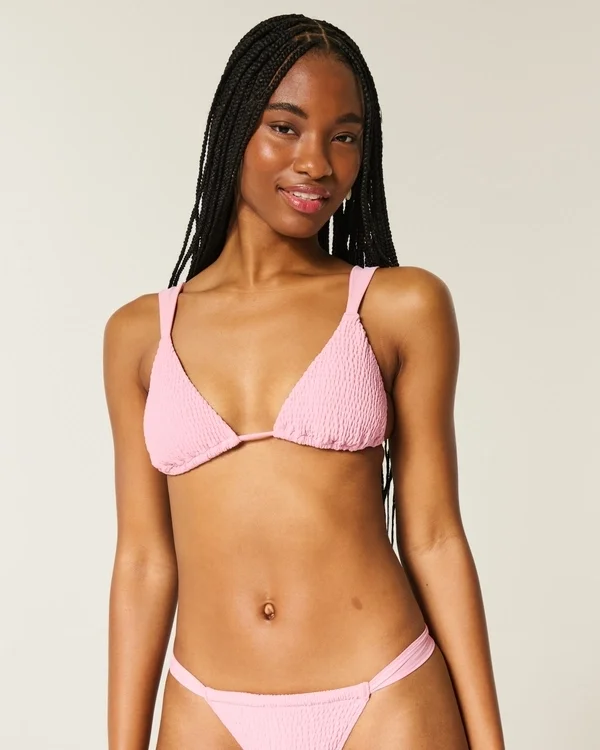 Guzikowy top bikini z trójkątnymi ramiączkami Guzikowy top bikini z trójkątnymi ramiączkami
