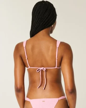 Guzikowy top bikini z trójkątnymi ramiączkami Guzikowy top bikini z trójkątnymi ramiączkami