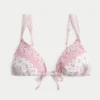 Guzikowy top bikini z trójkątnymi ramiączkami Guzikowy top bikini z trójkątnymi ramiączkami