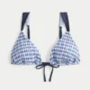 Guzikowy top bikini z trójkątnymi ramiączkami Guzikowy top bikini z trójkątnymi ramiączkami
