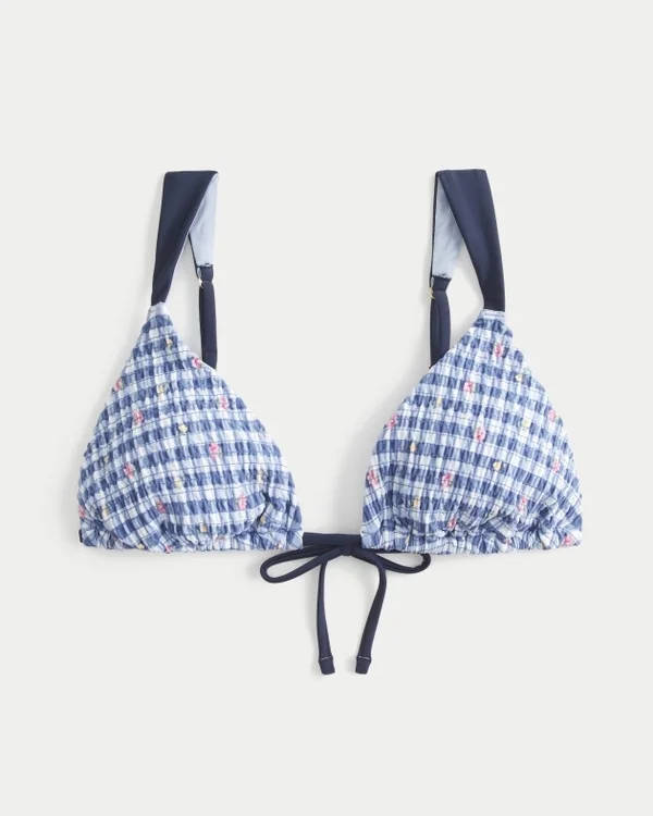 Guzikowy top bikini z trójkątnymi ramiączkami Guzikowy top bikini z trójkątnymi ramiączkami