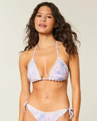Haczykowana trójkątna górna część bikini Haczykowana trójkątna górna część bikini