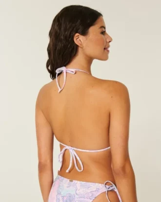 Haczykowana trójkątna górna część bikini Haczykowana trójkątna górna część bikini