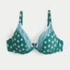 Haftowany stanik bikini z fiszbinami i głębokim dekoltem Haftowany stanik bikini z fiszbinami i głębokim dekoltem
