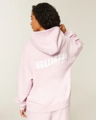 Hollister Feel Good Oversized Logo Graphic Hoodie