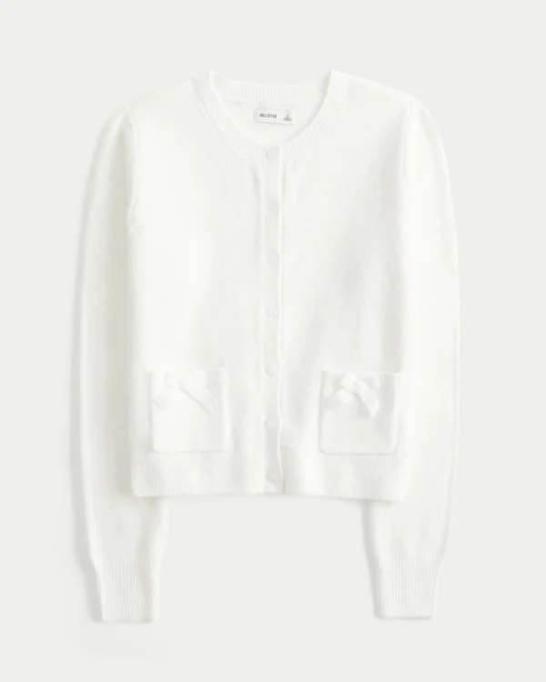 Hollister Wygodny kardigan z kieszeniami w kształcie łuku Hollister Wygodny kardigan z kieszeniami w kształcie łuku