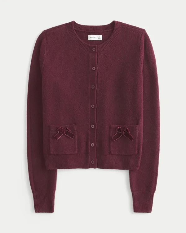 Hollister Wygodny kardigan z kieszeniami w kształcie łuku Hollister Wygodny kardigan z kieszeniami w kształcie łuku
