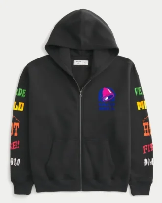 Hollister x Taco Bell Bluza z kapturem i zamkiem błyskawicznym Hollister x Taco Bell Bluza z kapturem i zamkiem błyskawicznym