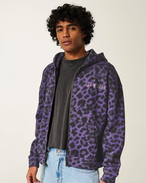 Hollister x Taco Bell Bluza z kapturem i zamkiem błyskawicznym Hollister x Taco Bell Bluza z kapturem i zamkiem błyskawicznym