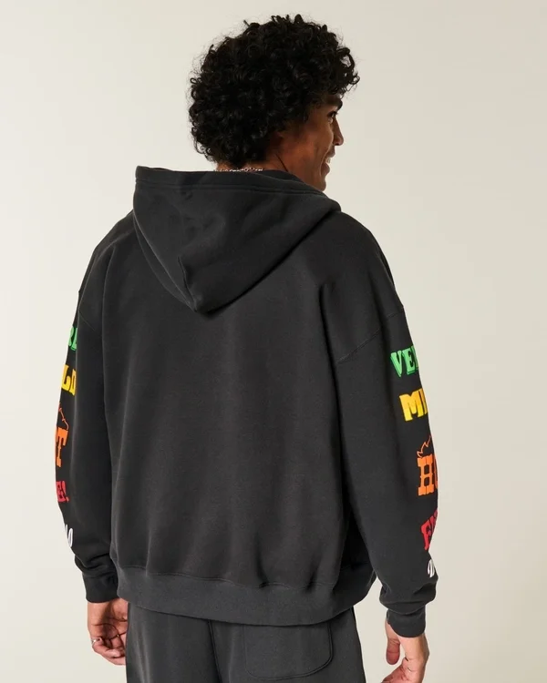 Hollister x Taco Bell Bluza z kapturem i zamkiem błyskawicznym Hollister x Taco Bell Bluza z kapturem i zamkiem błyskawicznym