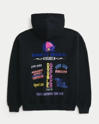 Hollister x Taco Bell Bluza z kapturem o prostym kroju z nadrukiem Hollister x Taco Bell Bluza z kapturem o prostym kroju z nadrukiem