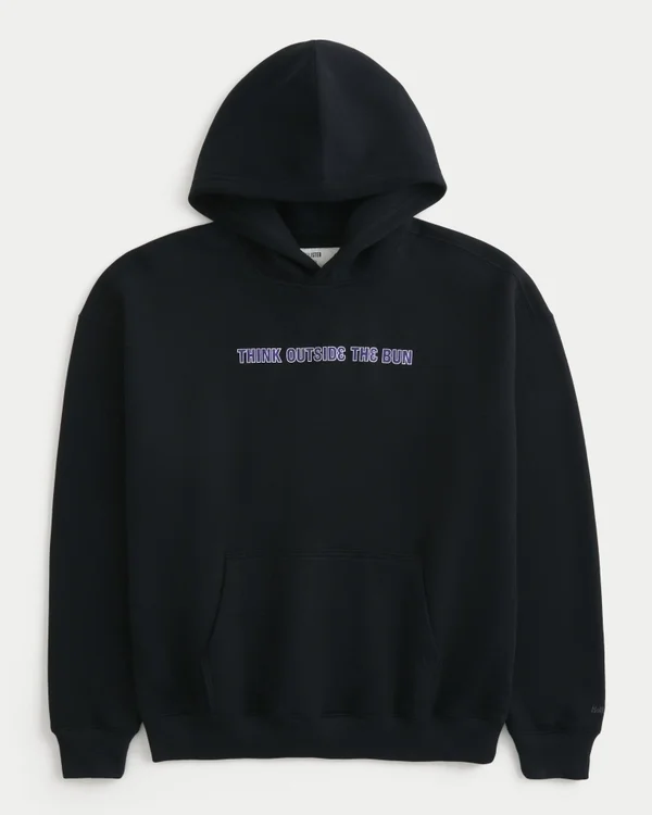 Hollister x Taco Bell Bluza z kapturem o prostym kroju z nadrukiem Hollister x Taco Bell Bluza z kapturem o prostym kroju z nadrukiem