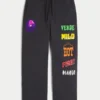 Hollister x Taco Bell Graficzne luźne spodnie dresowe Hollister x Taco Bell Graficzne luźne spodnie dresowe