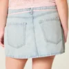 Jasna spódniczka mini z denimu typu shoelace Jasna spódniczka mini z denimu typu shoelace