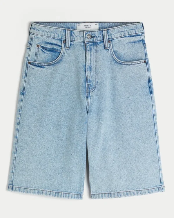 Jasne, bardzo luźne szorty jeansowe Jasne, bardzo luźne szorty jeansowe