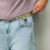 Jasne dżinsy z nadrukiem astronauty Super Baggy Jeans Jasne dżinsy z nadrukiem astronauty Super Baggy Jeans