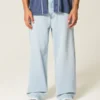 Jasne dżinsy z nadrukiem New York Graphic Super Baggy Jasne dżinsy z nadrukiem New York Graphic Super Baggy