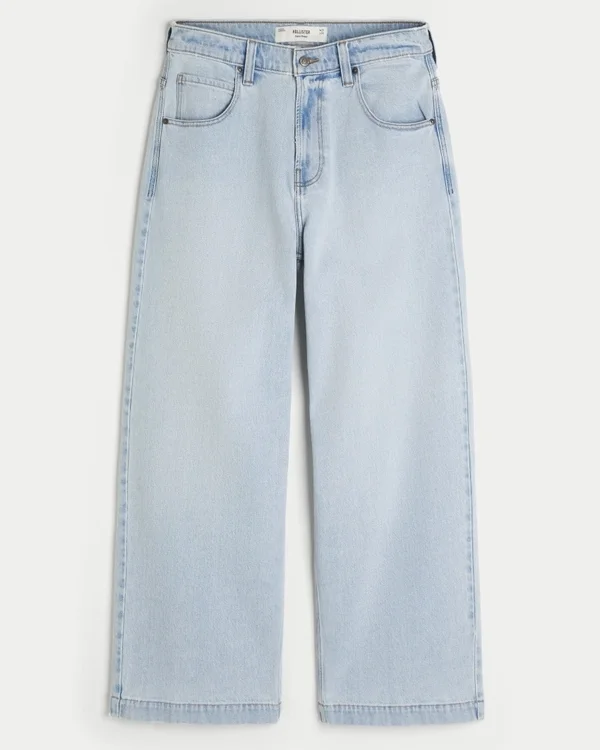 Jasne dżinsy z nadrukiem New York Graphic Super Baggy Jasne dżinsy z nadrukiem New York Graphic Super Baggy