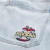 Jasne dżinsy z nadrukiem New York Graphic Super Baggy Jasne dżinsy z nadrukiem New York Graphic Super Baggy