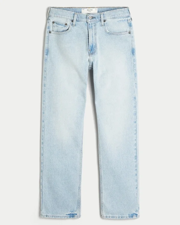 Jasne jeansy z prostymi nogawkami Jasne jeansy z prostymi nogawkami