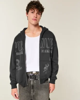 Kardigan z kapturem i zamkiem błyskawicznym Purdue University Boilermakers Graphic Hoodie Kardigan z kapturem i zamkiem błyskawicznym Purdue University Boilermakers Graphic Hoodie
